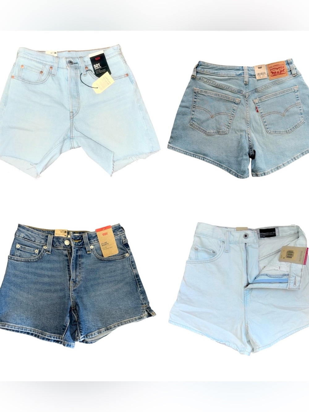 Levi's Women's Light & Medium Blue Denim Cutoff Shorts Set
